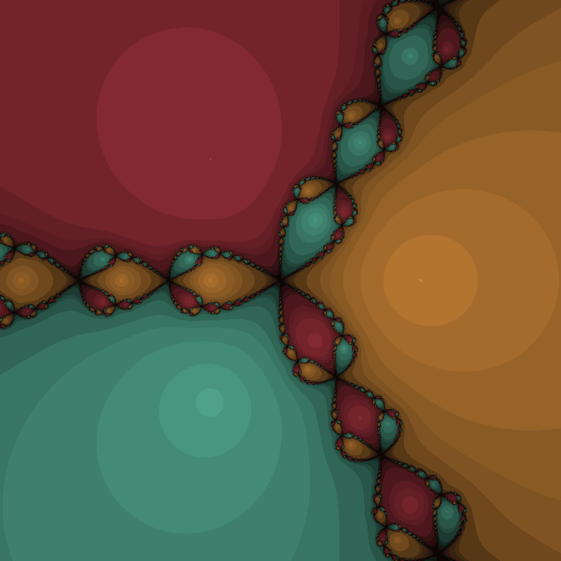 Newton Fractal with Moving Roots